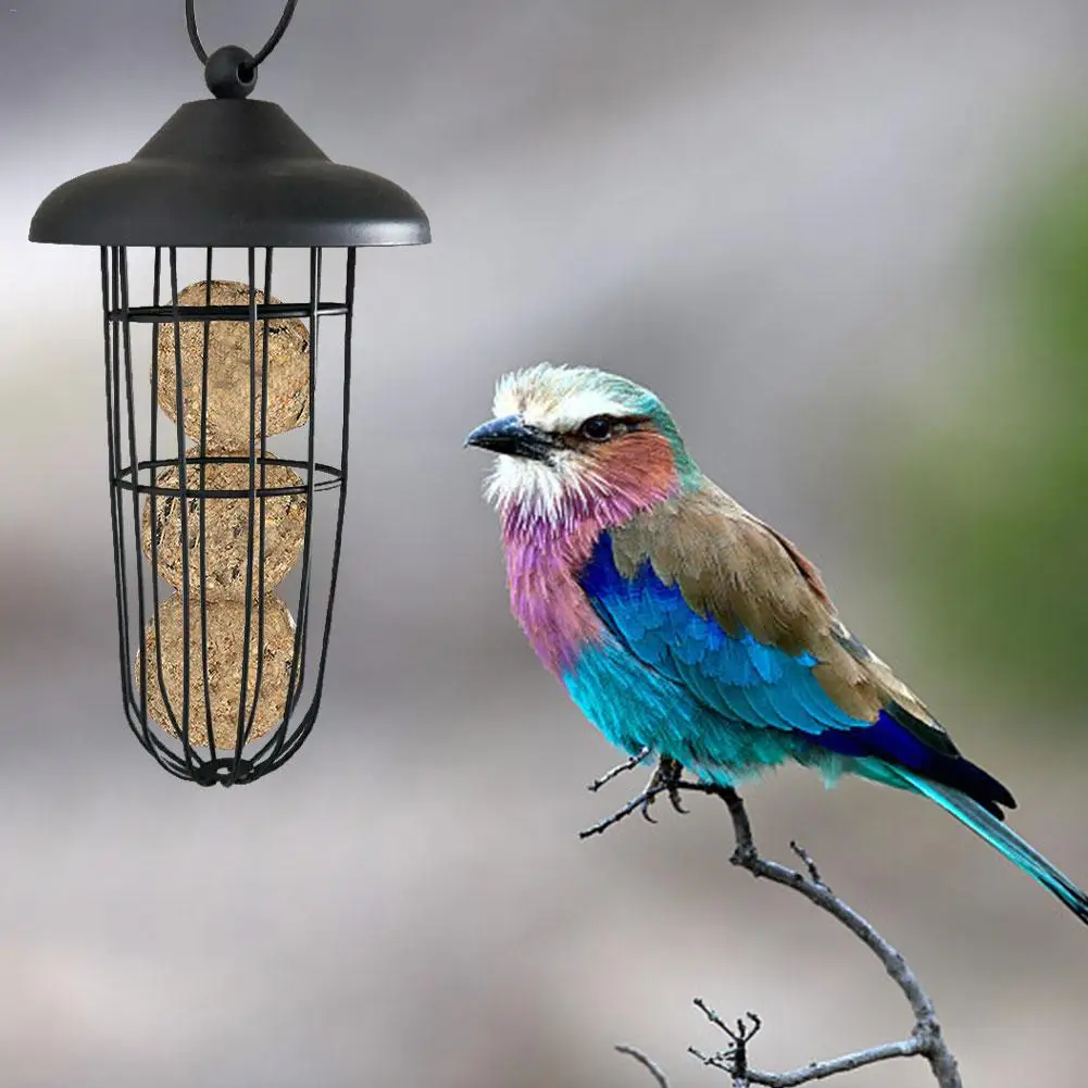 Bird Feeder Hanging Automatic Bird Feeding Tool High Quality Metal Carrying Feeder For Outdoor Use Pet