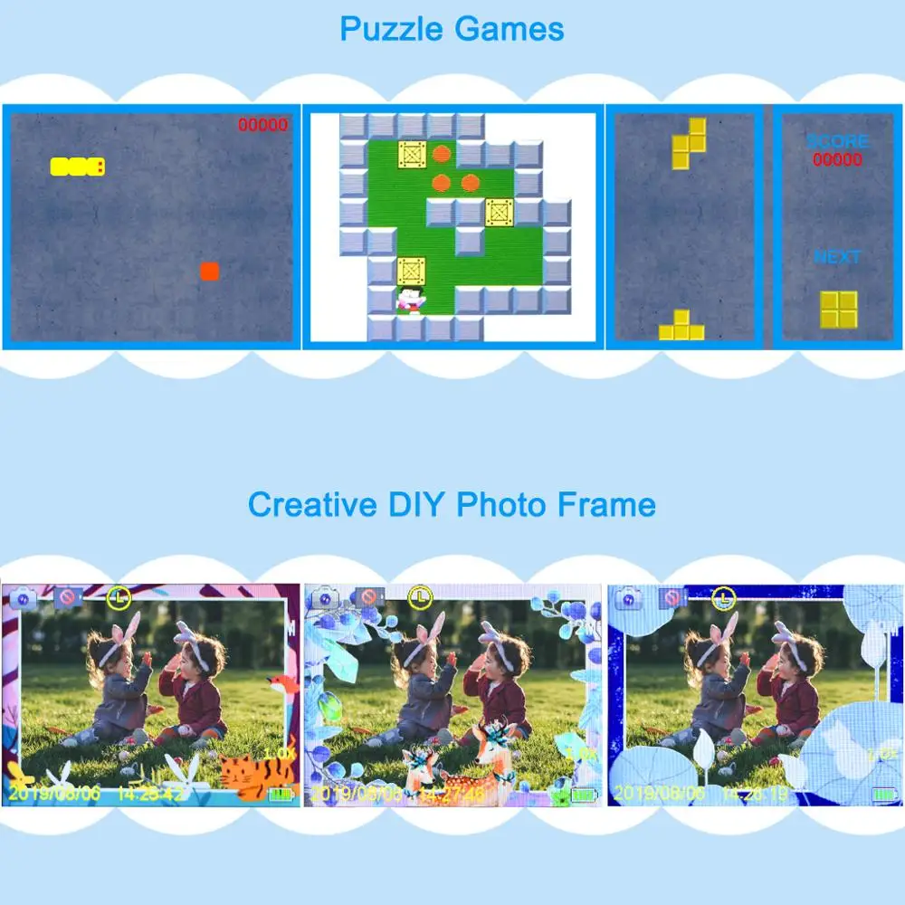 Billig Kinder Kamera 1080P HD Mit 32G Karte 2,0 Zoll Farbe Bildschirm Dual Selfie Video Spiel Kinder Kamera Spielzeug geschenke für Kinder