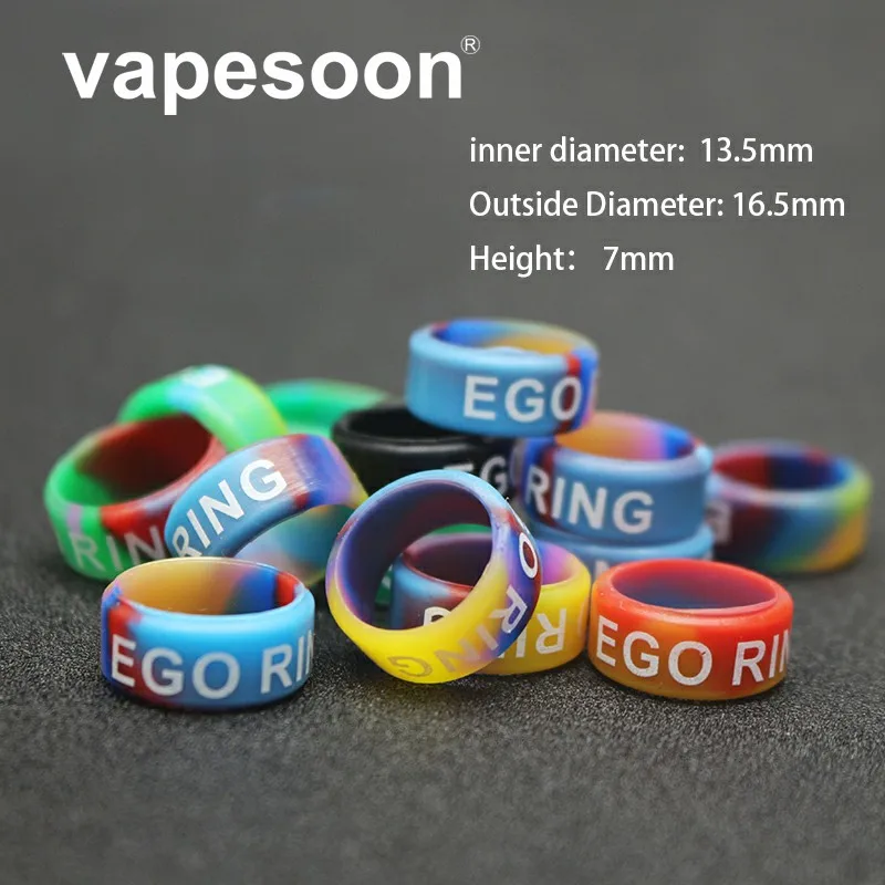 

5pcs VapeSoon Vape Band Ring Silicone Rubber Protection Decorative Ring for E-Cigarette Atomizers 16.5*7mm Vape Band Ring