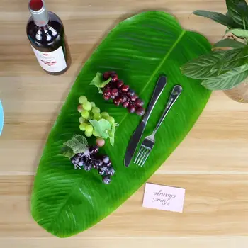 

4PCS Hawaii Heat-Resistant Placemats Banana Leaf Nonslip Waterproof Dining Table Mats For Home Kitchen Accessories