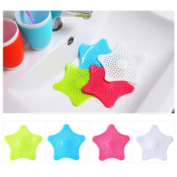 

2019 Kitchen Silicone Five-Pointed Star Sink Bathroom Hair Sucker Drains Floor Sewer Shower Colanders Strainer Y9K9