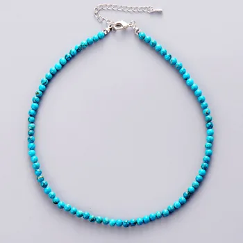 Women Chokers 4MM Natural Stone Choker Necklace 2021 Womens Simple Collar Necklace Neck Choker Steampunk Jewelry Dropship