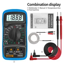 ANENG – multimètre numérique professionnel AN8205C, AC/D, ammètre Volt Ohm, testeur multimètre avec rétroéclairage LCD pour Thermocouple