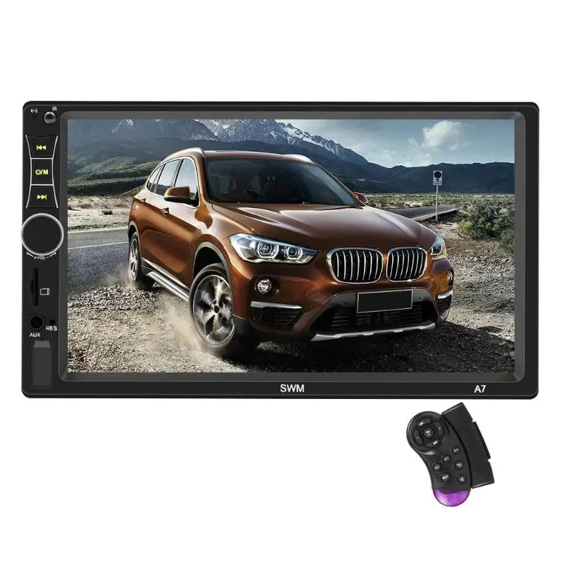 SWM A7 2 DIN стерео Bluetooth AUX U диск радио+ Руль дистанционного управления