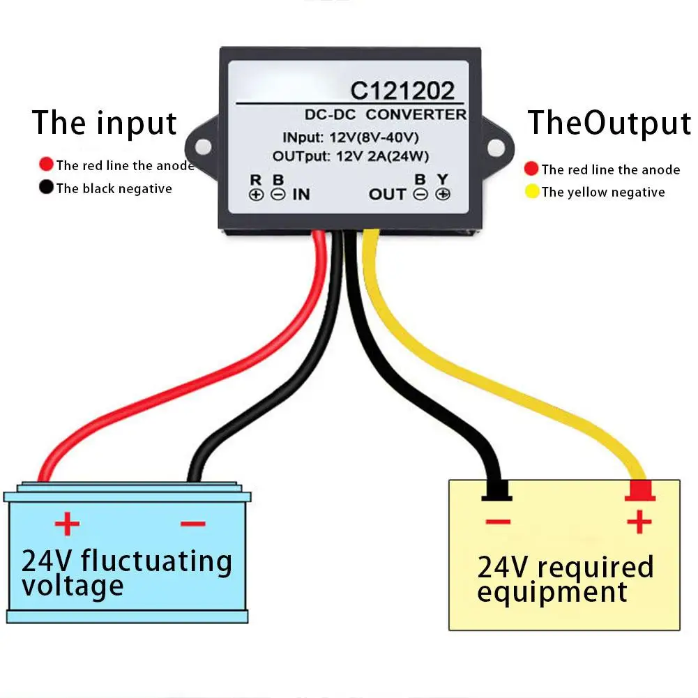 adaptador do estabilizador, DC 12V para DC 12V 2A, C121202