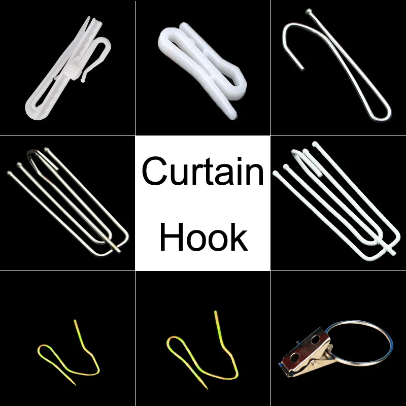 

Curtain accessories accessories Korean fold S size pointed hook four claw hook clip adjustable retractable plastic