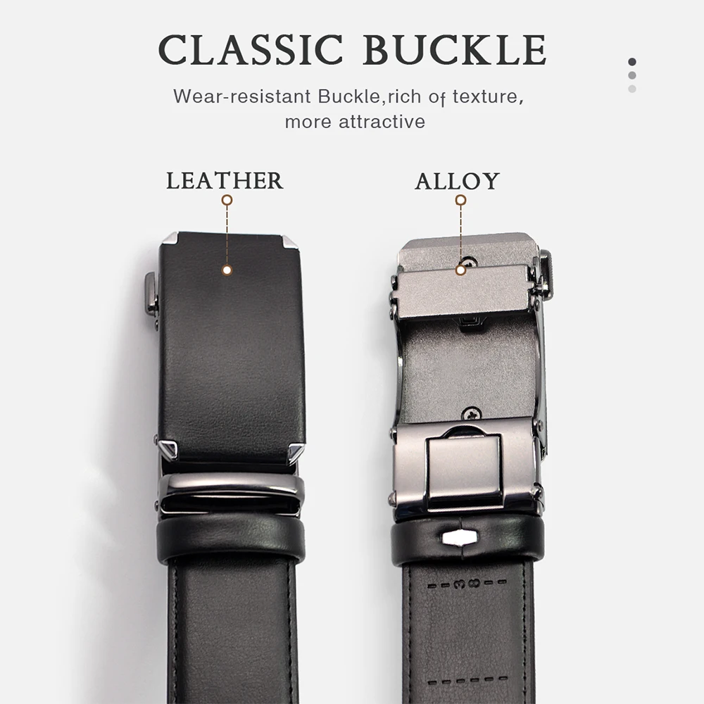 Men Leather Belt Metal Automatic Buckle High Quality Luxury Belts For  Kawasaki Ninja H2 Cowskin PU Strap - AliExpress