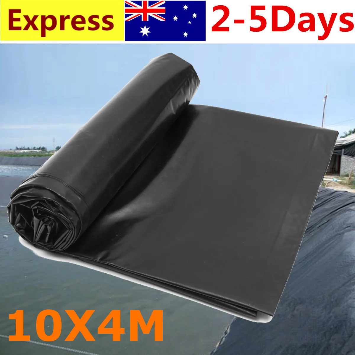 

10x4m Black New Fish Pond Liner Cloth Home Garden Pool Reinforced HDPE Heavy Landscaping Pool Pond Waterproof Liner Cloth
