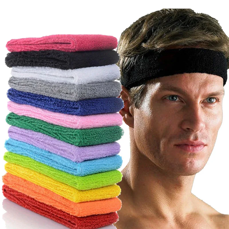 1pc feminino/masculino bandana esportes yoga fitness estiramento suor sweatband faixa de cabelo elasticidade headwear esportes segurança
