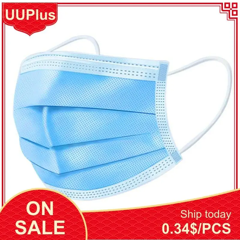 

50pcs Protection respirator Disposable Non-Woven Masks Three-layer Filter Anti-dust Mouth Nose Coronavirus mouth face Masks