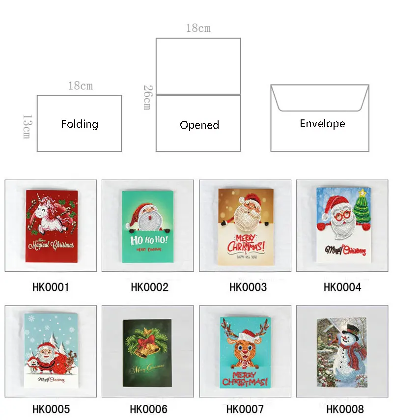 DIY бриллиантовый рисунок Рождество поздравительные открытки 8 шт./компл. рождественские украшения Пригласительные открытки для спепелов людей наилучшие пожелания