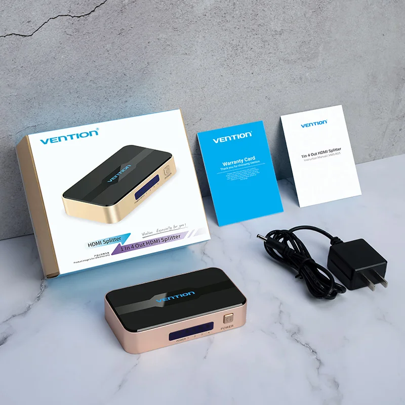 Vention HDMI сплиттер 1 в 4 выхода переключатель 4K HDCP 2 0 1x2 1x4 адаптер с питанием для Xbox PS4