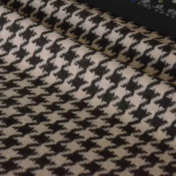 

(50cm/lot) tweed fabric for sewing wool fabrics swallow gird woolen cloth quilting for patchwork diy coffee medium thicknes warm