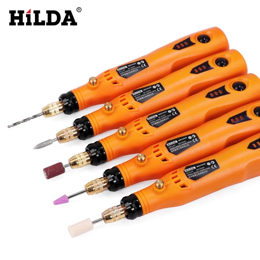 Ceny HILDA 3.6V Mini wiertarka akumulatorowa narzędzie obrotowe z akcesoria szlifierskie zestaw wielofunkcyjny Mini grawerowanie Pen na narzędzia dremel