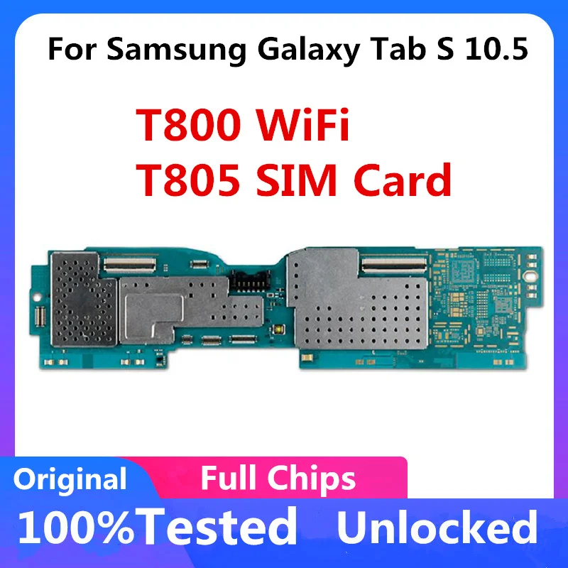 Factory Unlocked For Samsung Galaxy Tab S 10.5 T800 T805 Motherboard With Full Chips Mainboard Logic Board SM | Мобильные телефоны