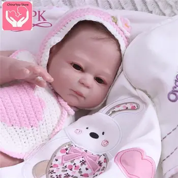 

Reborn Girl Baby Dolls 20'' Full Body Vinyl Silicone Newborn Touch Real Bath Toy Baby Silicone