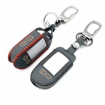 

Two Way LCD Remote Wear Resistant Leather Key Chain Case Cover for ST-5A Russian version LCD 2 Way 4 Buttons Car Alarm System