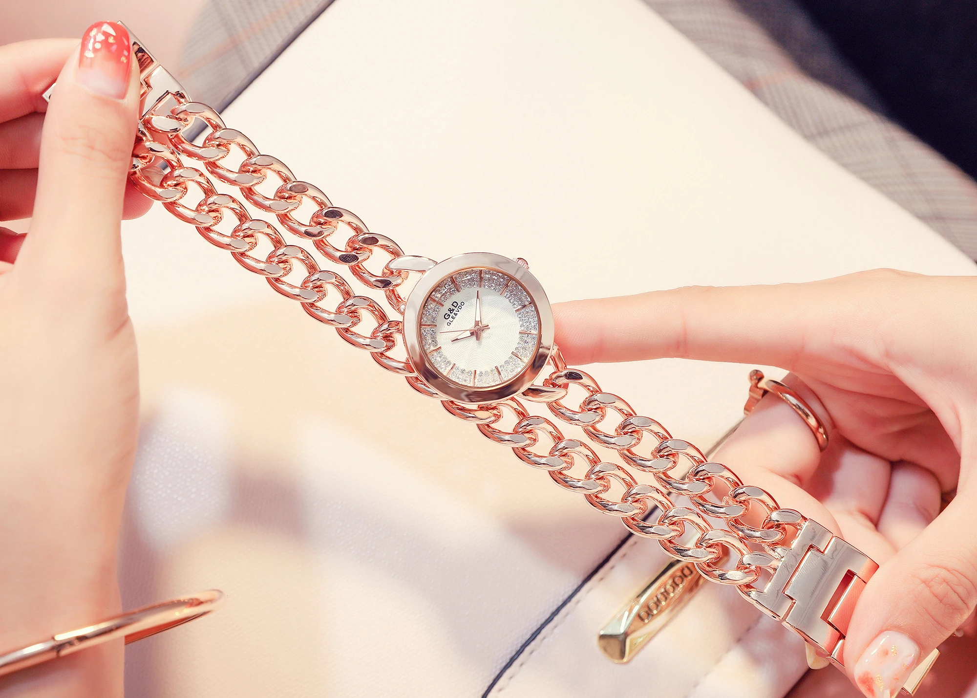 Women Watches Quartz Ladies Gold Fashion Wrist Watches Diamond Stainless Steel Women Wristwatch Bracelet Wtach For Girl 2023