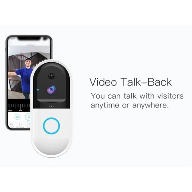 

B50 Intelligent Wireless WiFi Intercom Video Doorbell Camera Set Wifi Video Infrared Detection R20 USB 720P