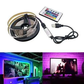 

LED Strip Light USB 2835 SMD DC5V Flexible LED Lamp Tape Ribbon RGB 1M 2M 3M 4M 5M TV Desktop Screen BackLight Diode Christmas