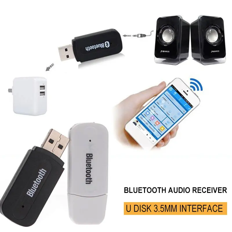 USB Bluetooth адаптер автомобильный Bluetooth приемник прочный Bluetooth аудио адаптеры приемника телефона 3,5 мм беспроводной портативный