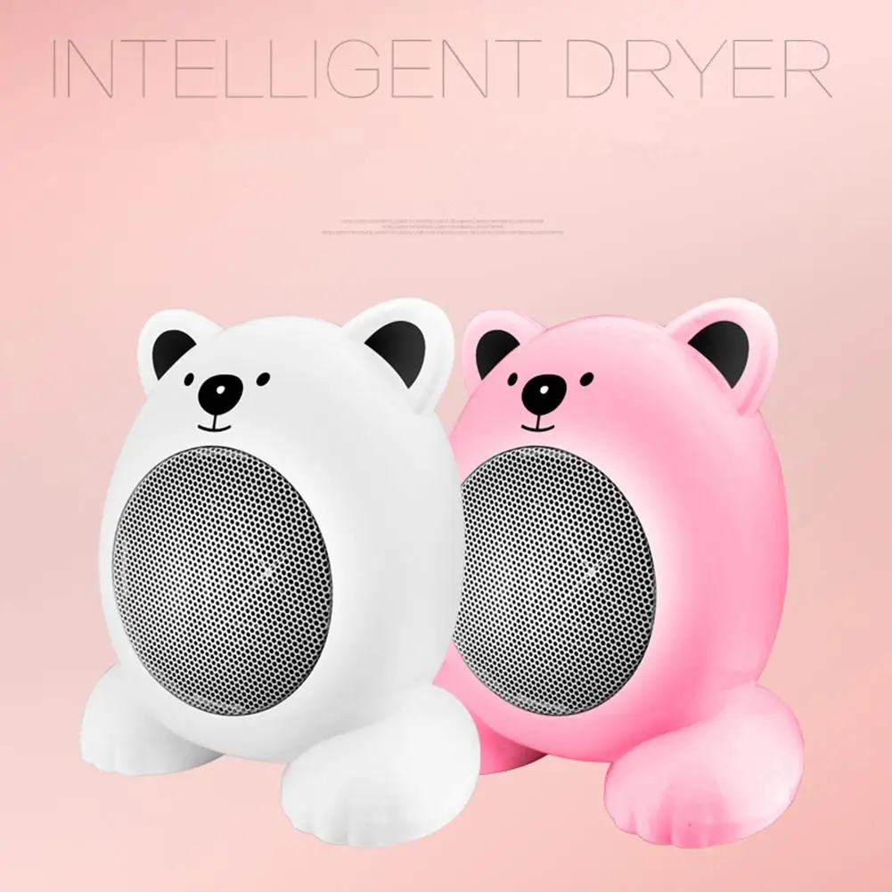 

Portable Electric Heater Fan 220V 350W Bear Design Automatic Warmer Fan US Plug Heater Desktop Fan Winter Home Decor