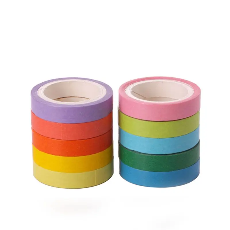 

Rainbow Masking Tape Candy Solid DIY Craft Decorative Adhesive Tape WashiSticker