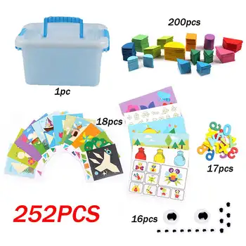 

252pcs Puzzle Wood Toy Kids Intelligence Development Tangram Early Education Jigsaw Gift