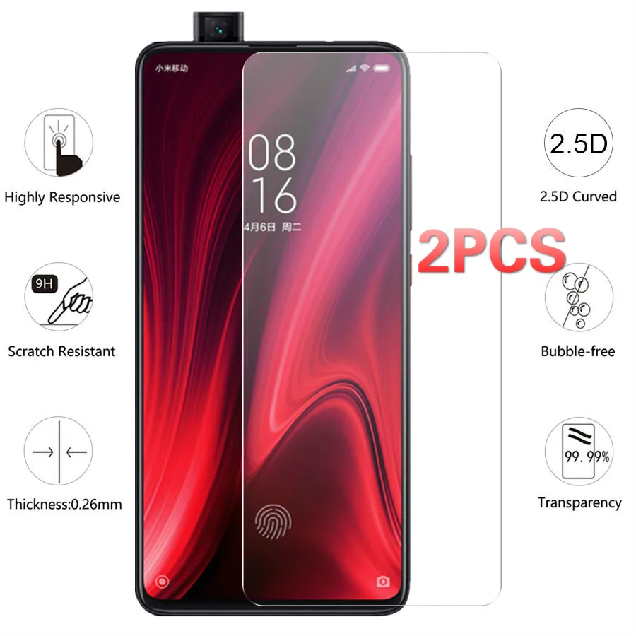 

2PCS Screen Protector for Xiaomi Mi 9T Redmi K20 Pro Note 7 6 5 Pro 6A Protective Film Tempered Glass for Redmi K20 5A 5 Plus S2