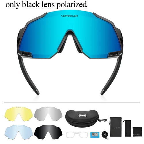5 lens blue NEWBOLER поляризованные очки ночного видения для рыбалки для мужчин и женщин, очки для велоспорта, солнцезащитные очки с 5 линзами, очки для вождения - Цвет: 5 lens blue