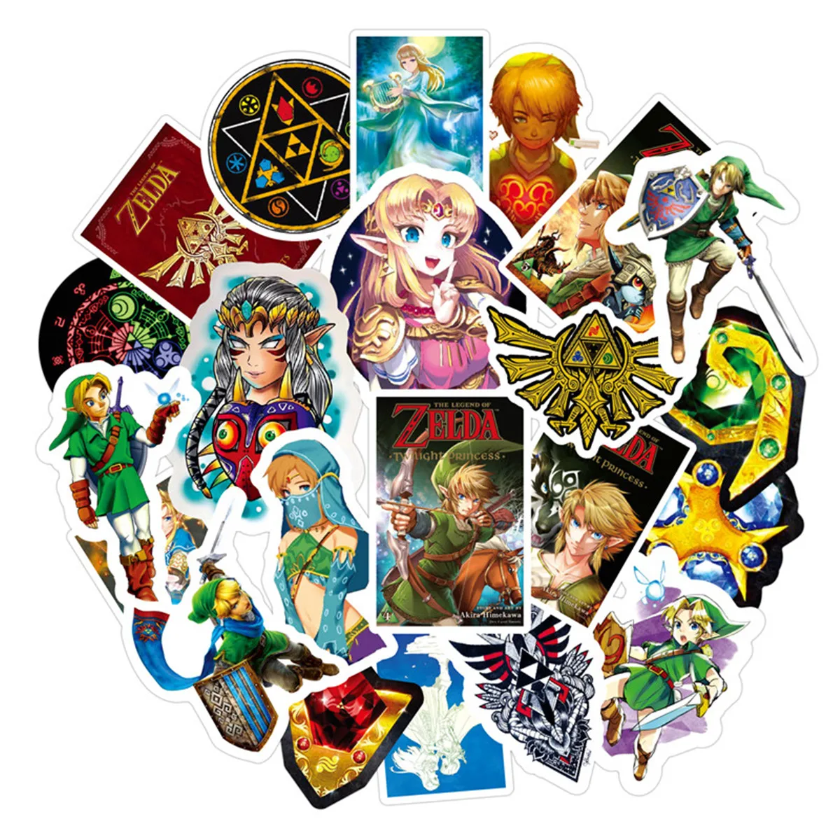 

50PCS New The Legend of Zelda game Stickers Sets Anime Sticker Lot For Laptop Bicycle Phone Guitarl Cartoon PVC Stickers Pack