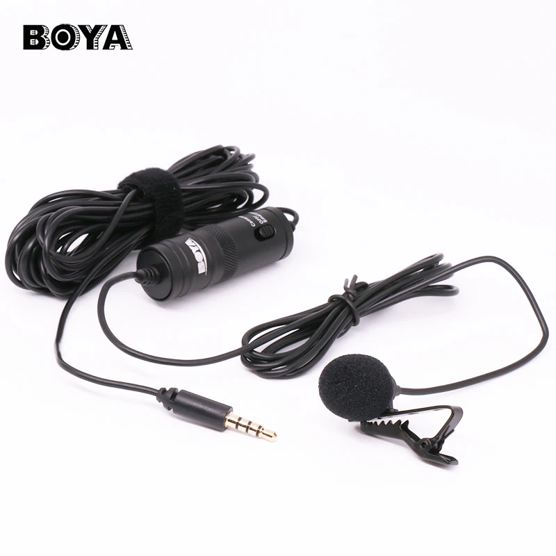 

BOYA BY-M1 Lavalier Audio Video Phone Microphone Condenser Mic Recorder for iPhone Andriod Phones Canon Nikon DSLR Camcorder