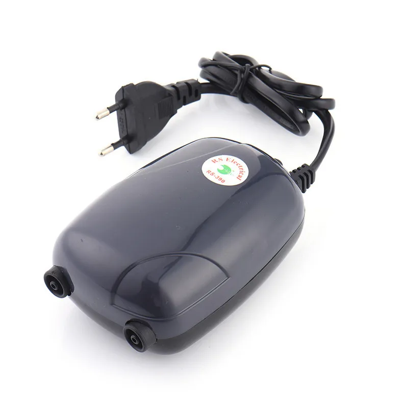 

Eu Plug Aquarium Air Pump Fish Tank Mini Silent Compressor Single Double Outlet Oxygen Pumps Aquariums Aquatic Accessories 220V