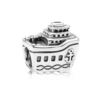 

Authentic S925 Sterling Silver Bead Cruise Ship Boat Charm for Women Bracelet Bangle