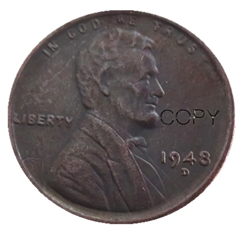 США один цент 1948 P/D/S копия монет - Цвет: 1948D