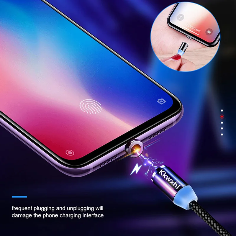 Магнитный зарядный кабель для быстрой зарядки Micro usb type-C кабель для iPhone samsung Xiaomi huawei tablet мобильный телефон Магнитный провод
