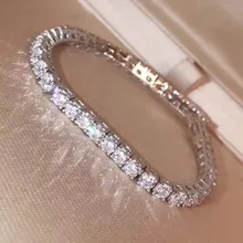 Качество 5A стерлингового серебра 925 cz квадратной формы с цирконом браслет Роскошный бренд Реплика женские ювелирные украшения