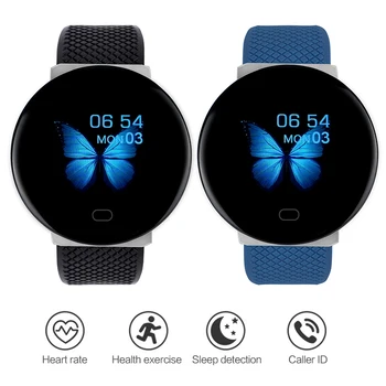 

2020 D19 Round Color Screen Smart Watch Touch Control Watches Health Monitor Pedometer IP65 Waterproof Smartwatch For Men Women