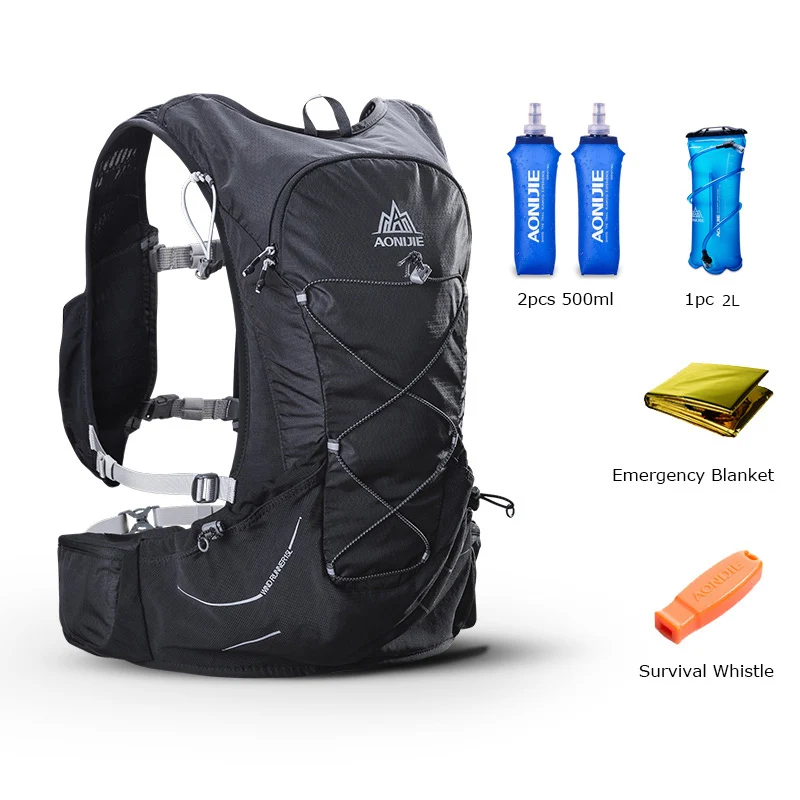 AONIJIE легкий гидратационный рюкзак, сумка, бесплатный 2L водный Пузырь для наружного туризма, кемпинга, бега, марафона, Гонки C930 - Цвет: C930Set-A