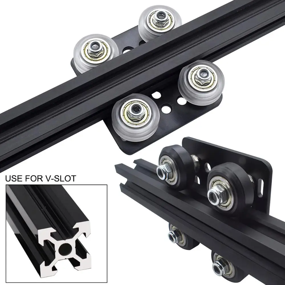 BLCCLOY V Slot Metal Pulleys, V-Slot Aluminum Profile Pulley 3D printer Accessory Profile Roller