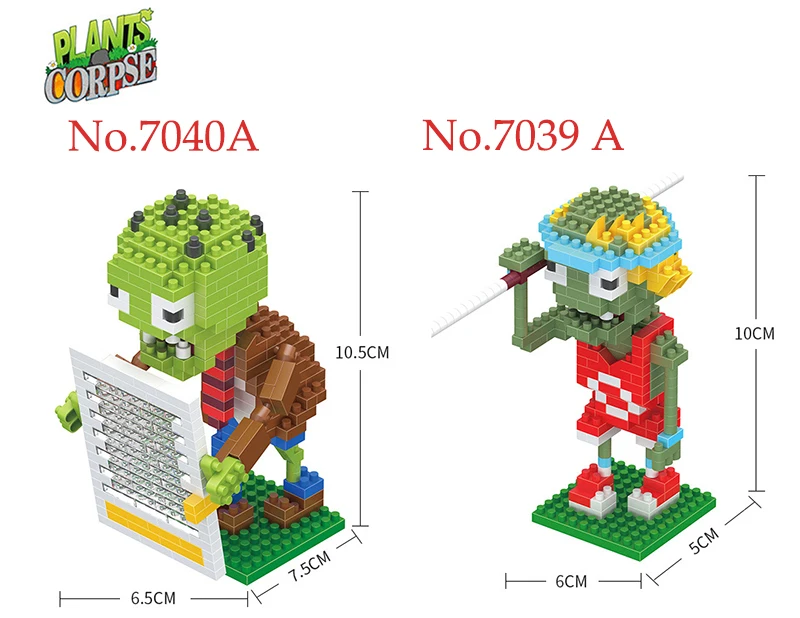 Новые блоки игрушки Растения против Зомби 14 дизайнов Алмазный Блок> 14 лет игрок стиль мини блок