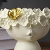 Fairy Garden Flower Vase Flower Pot Resin Figurines Modern Decor Desktop Storage Ornaments Wreath Girly Abstract Sculpture 3