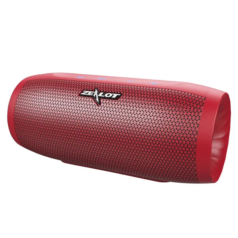 S16 Wireless Portable Speaker Column 3D Stereo Bluetooth Speaker Bass Subwoofer Speakers with Mic Support TF Card,AUX - Цвет: Красный