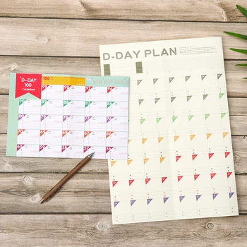 

1 pc 100 Day Countdown Calendar Learning Schedule Periodic Planner Table Gift For Kids Study Planning Learning Supplies New
