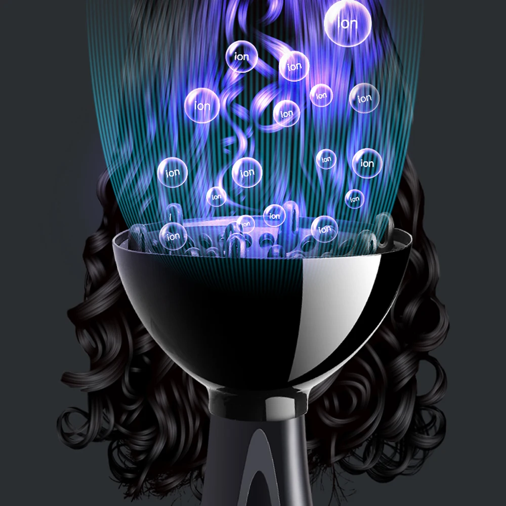 2020 Hair Dryer Powerful Professional Salon Negative Ion Blow Dryer Electric Hairdryer Hot Cold Wind With Air Collecting  Nozzle 6