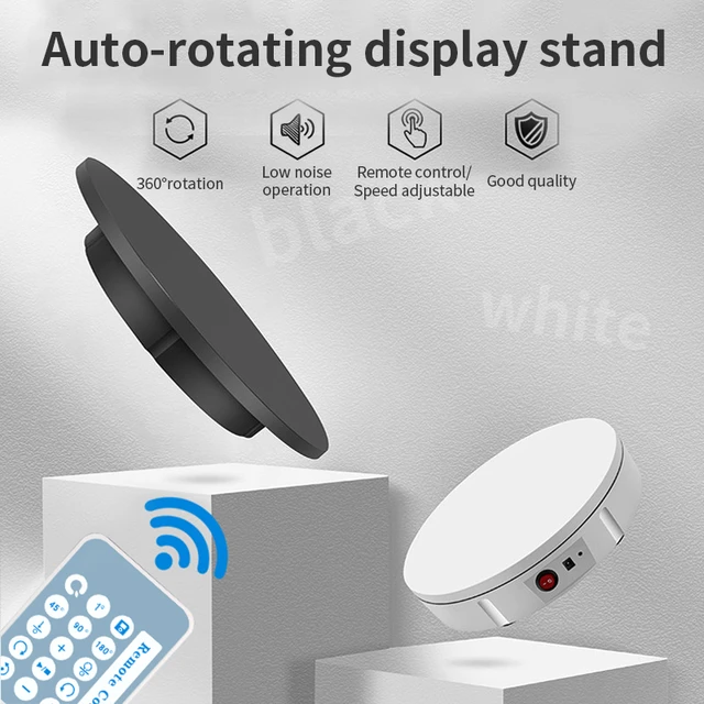 360 Degree Electric Rotating Turntable Display Stand for Video Photography  Props Speed Adjustable Display Turntable 