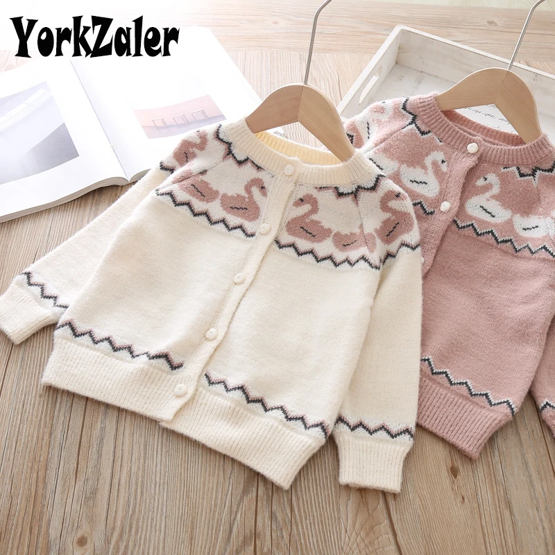 

Yorkzaler Spring Autumn Kids Sweater For Girls Long Sleeve Cartoon Knitting Girl Blouses Cardigan Toddler Baby Elegant Clothes