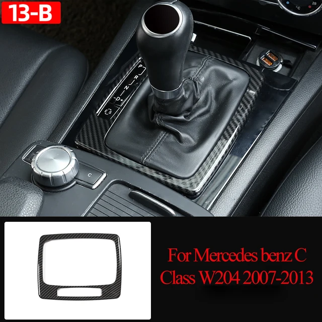 Carbon Fiber Car Interior Decoration Trim Stickers For Mercedes benz C Class W204 C180 C200 2007-2013 Accessories 10