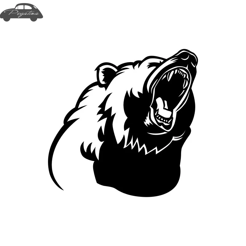 Pegatina Bear Car Door Sticker Grizzly Decal Long Decal Posters Wall Decals Quadro Parede Decor Mural Wild Animal Sticker