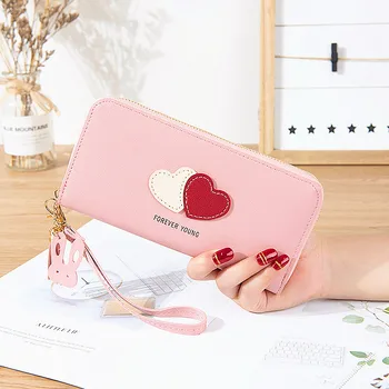 

Long Women's Wallet Female Purses Korean style student large-capacity lady wallet Tassel Coin Purse PU Leather Clutch Money Bag